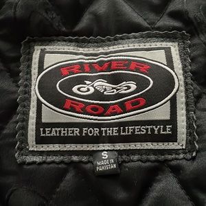 Black leather biker Jacket
